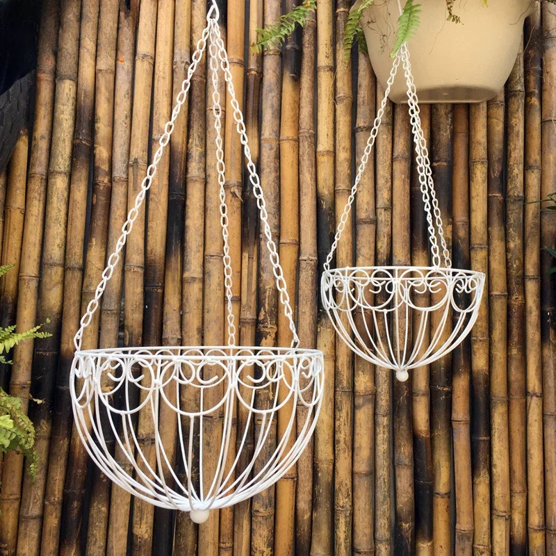 

100 worlds European style wrought iron hanging basket flower pots, balcony outdoor hanging baskets, hanging flowers, pothos bask