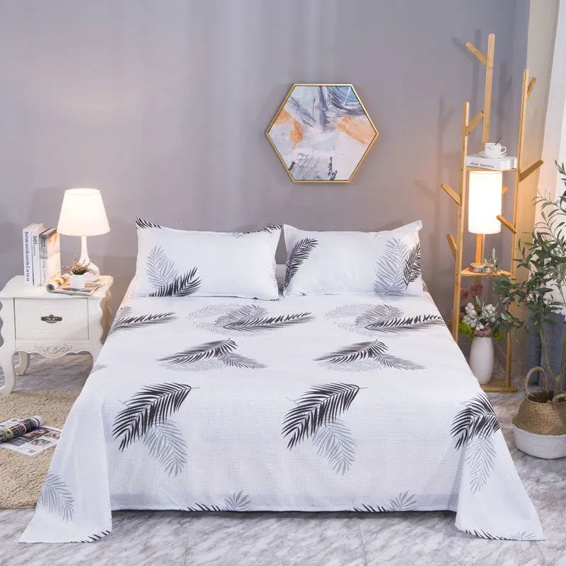 Kawaii Cow Printed Sheets Students Dormitory Skin Friendly Leisure Newest Cover Sabanas College Bedroom Washed Simple Adults Ins 5