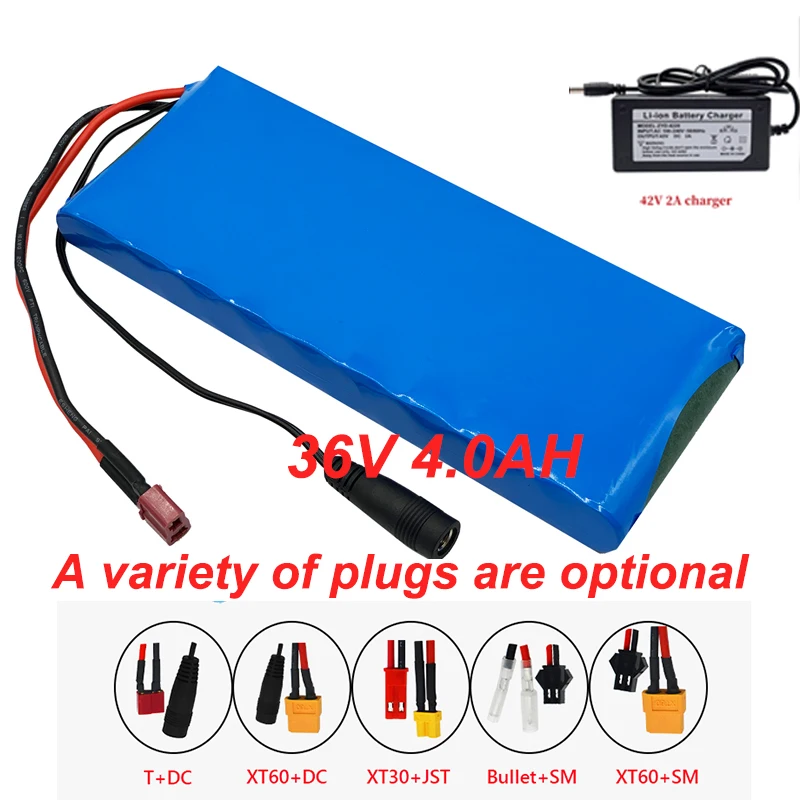 10S1P 36V 4000mah Battery Pack 4Ah 18650 Lithium Li ion Rechargeable Batteries Ebike Electric