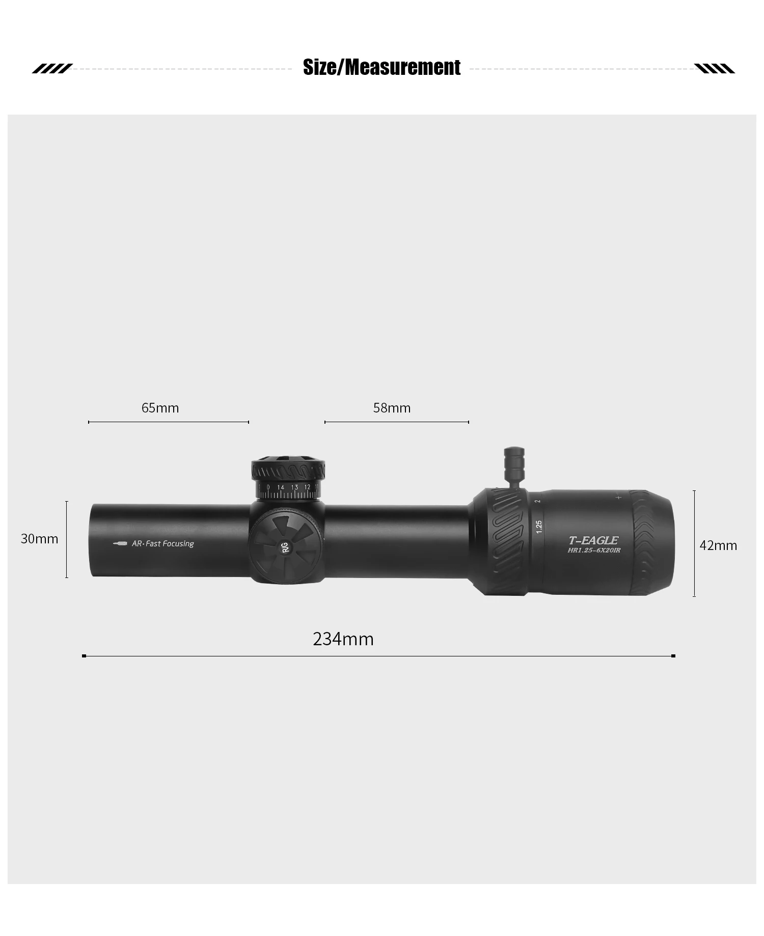 T-EAGLE Hunting Riflescopes Optical Rifle Scope Airsoft Guns Sight  Shock Proof Tactical Equipment Collimator HR 1.25-6X20IR HK