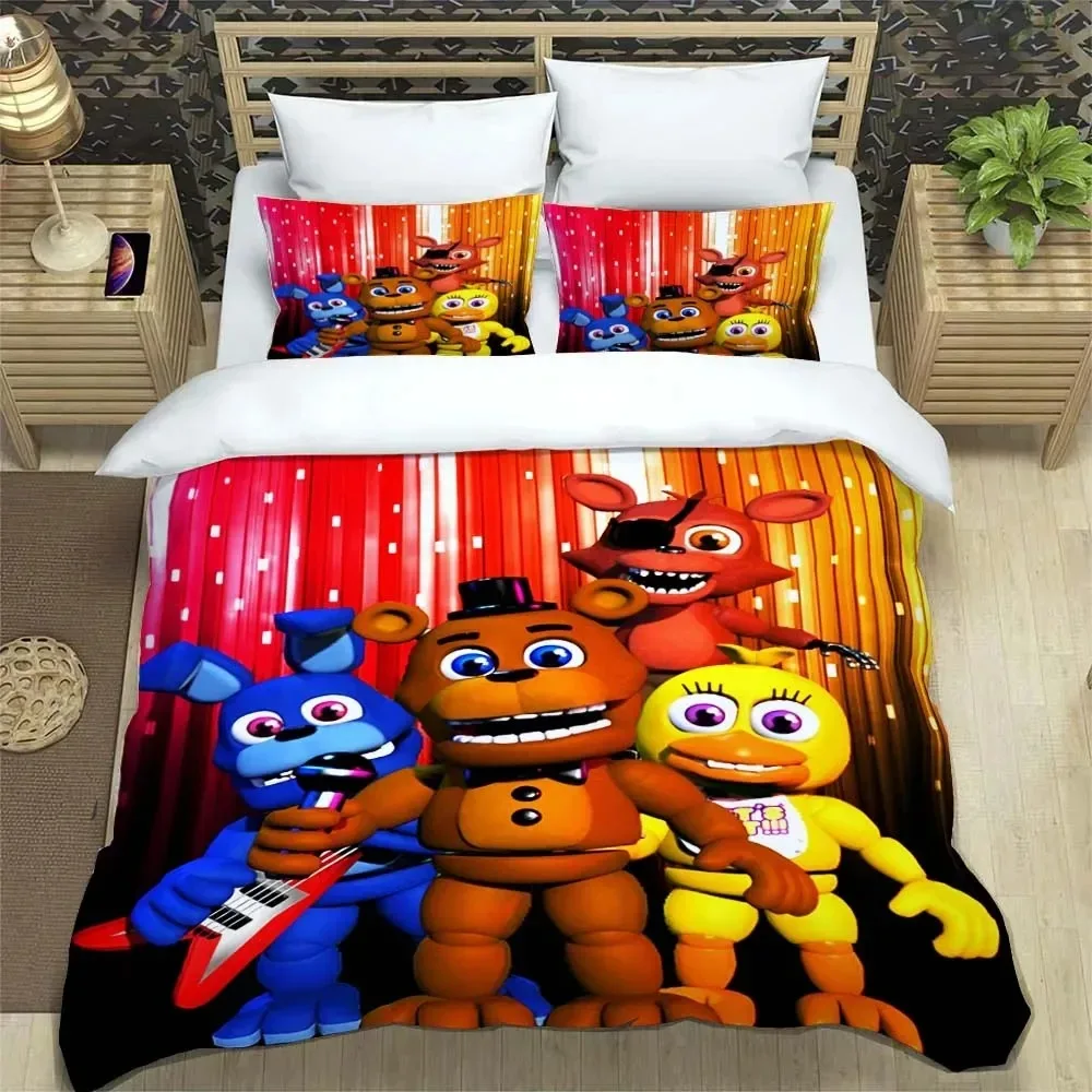 F-Five-Nights At Freddy´s FNAF Bedding Sheet Set King Twin Double Boys Bedding Mircofiber or Polyester Duvet Cover 5