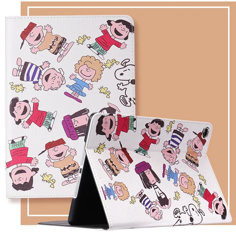 Funda magnética para tableta con función de encendido y apagado automático de Snoopy Charlie Brown para iPad Air Pro 1, 2, 3, 4, 2017/2018/2019/2020 de 9,7, 10,2 y 10,5 pulgadas de Apple