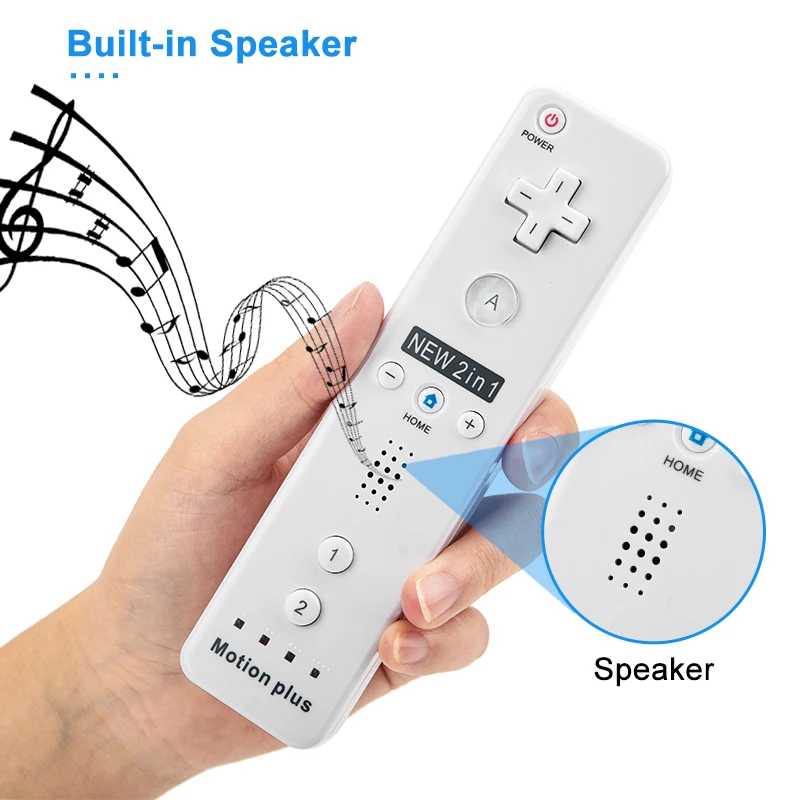 2PCS Controller for Wii Remote Controller Gamepad with Motion Plus For Ninetend Wii/Wii U Wireless Gamepad for Wii Games Console