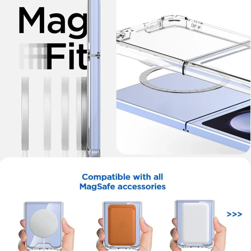Magnetic Transparent Shockproof Phone Case with MagSafe Compatibility