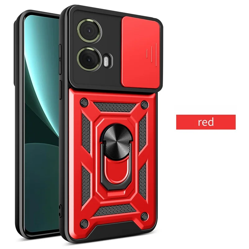 Shockproof Armor Case with Magnetic Ring Stand Holder and Enhanced Protection