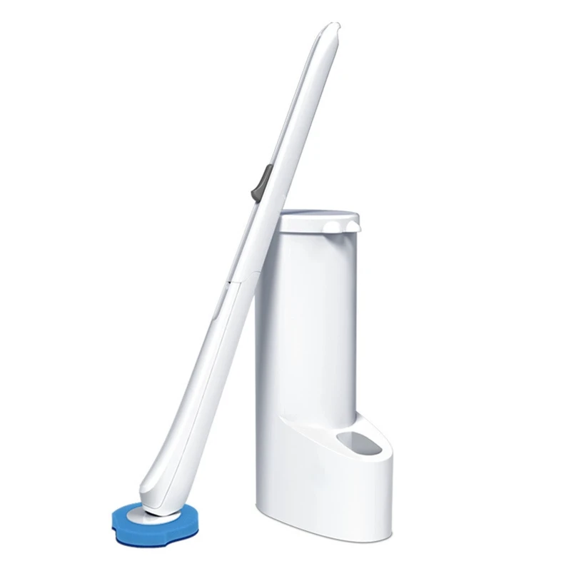 

Toilet Bowl Brush with Holder Disposable Brush Long Handle Cleaner Tool 203C
