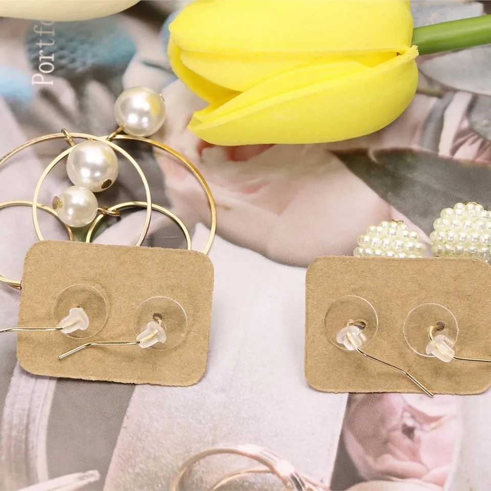 100x Ohrring Rückseiten Transparent 10mm - Silikon Piercing Scheiben