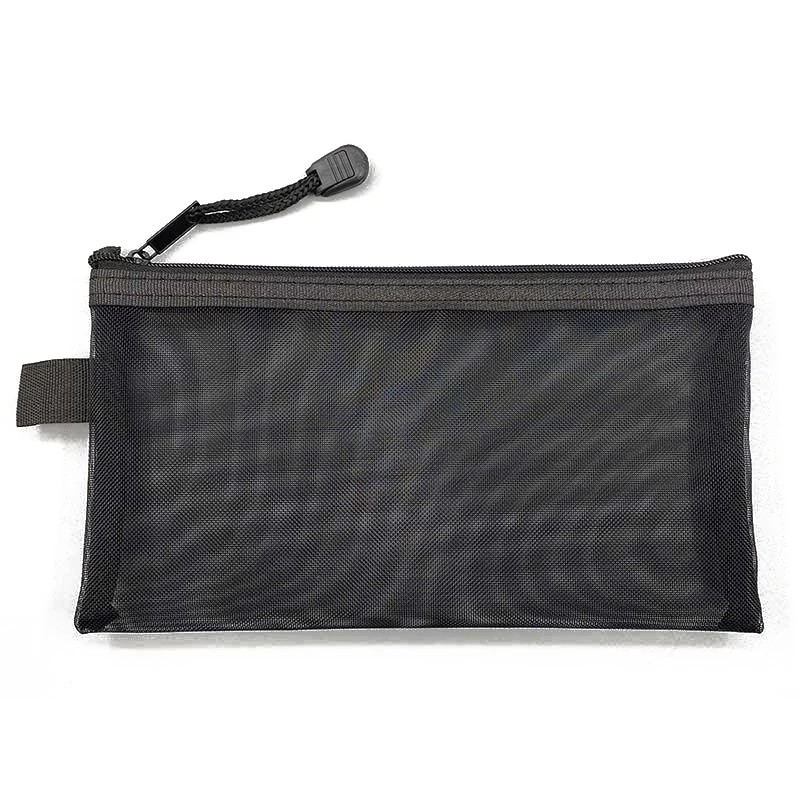 1Pcs 메쉬 연필 케이스 투명 편지지 가방 학교 학생을위한 휴대용 펜 가방 Office 편지지 주최자 스탠딩 펜 홀드