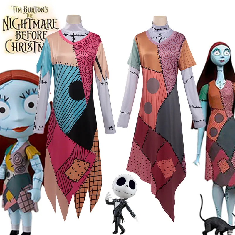 The Nightmare Before Christmas Cosplay Sally Costume Per Halloween