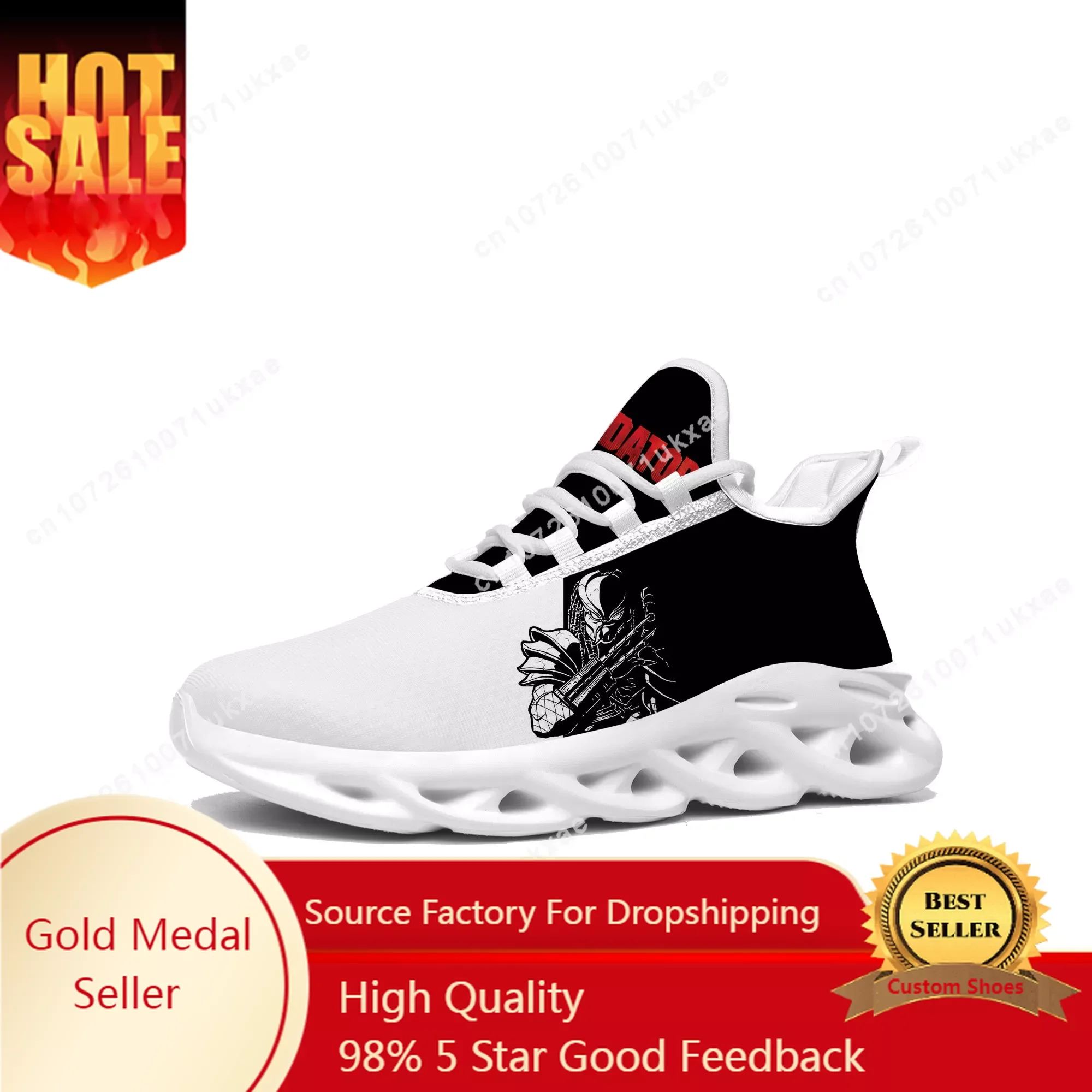 

The Predator Alien Movie Flats Sneakers Mens Womens Sports Shoes High Quality Sneaker Lace Up Mesh Footwear custom made Shoe