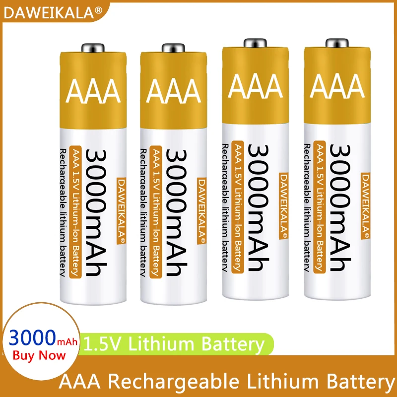 Rechargeable Batteries Aaa Aa 1.2v 3000mah Aaa 1.5 V Rechargeable