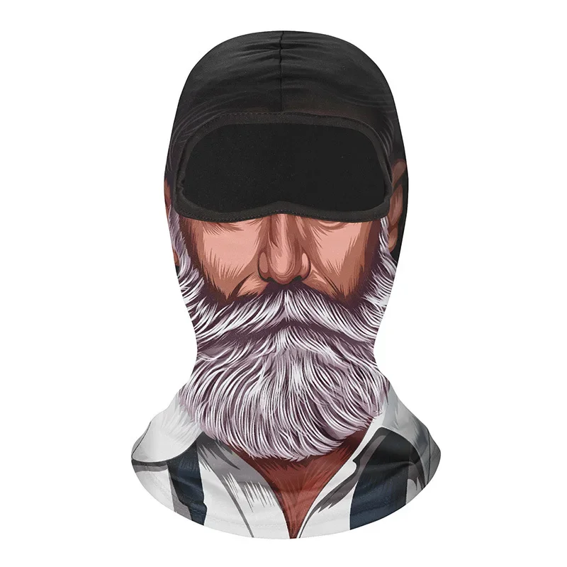 오토바이 바라클라바 3D 프린트 다기능 모토 풀 페이스 커버, 방풍 스키 마스크, 사이클링 바이커 후드 캡, 남성용 헬멧 라이너