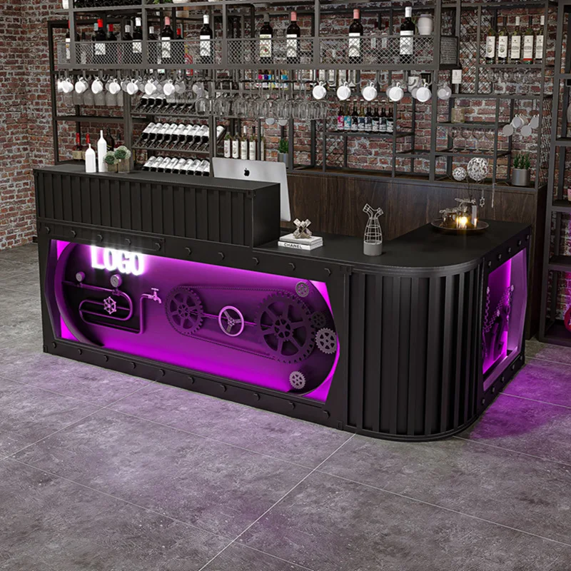 Retro Industrial Style Checkout Page Store Restaurant Reception Desk Bar Table Bar Corner Milk Tea Shop Counter Simple