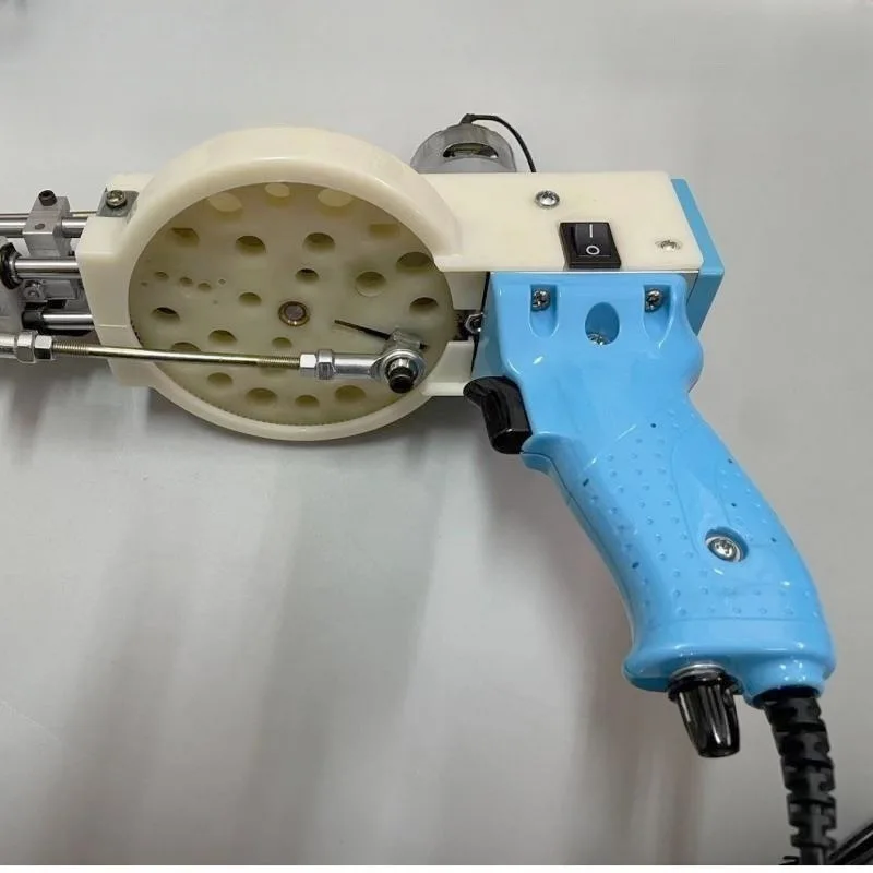 Long 45mm 2 In 1 Electric Carpet Tufting Gun Loop Pile Cut Pile Tufting Rug Gun