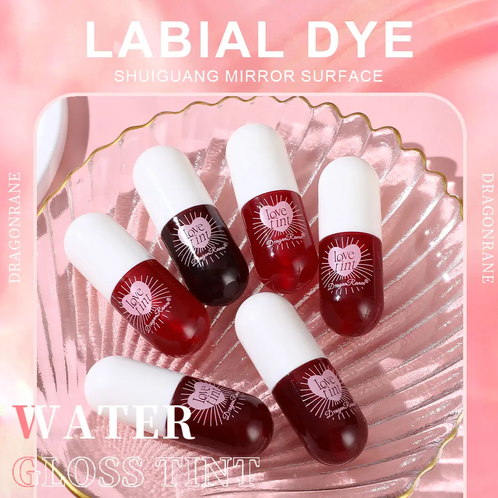 Mirror Lipstick, Water-Dyed Lip Liquid, Lip Glaze, Water-Glossy Mirror Glass Lipstick, Long-Lasting, Not Easy to Stick to the Cup, Lip Glaze, Light and Compact Lip Glaze 2