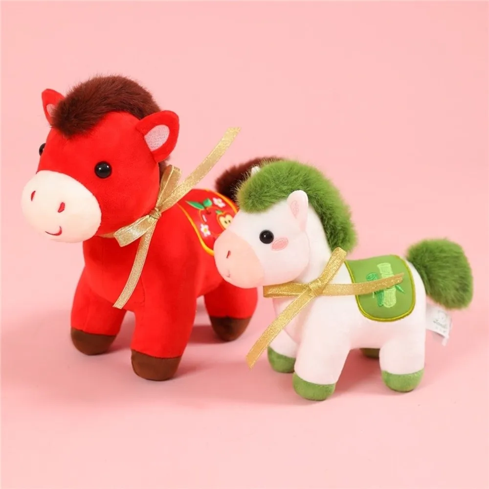 Adorable Mascot 2026 Horse Cute Good Luck Lucky Horse Creative Kawaii Zodiac Pony Figurine Year of Horse