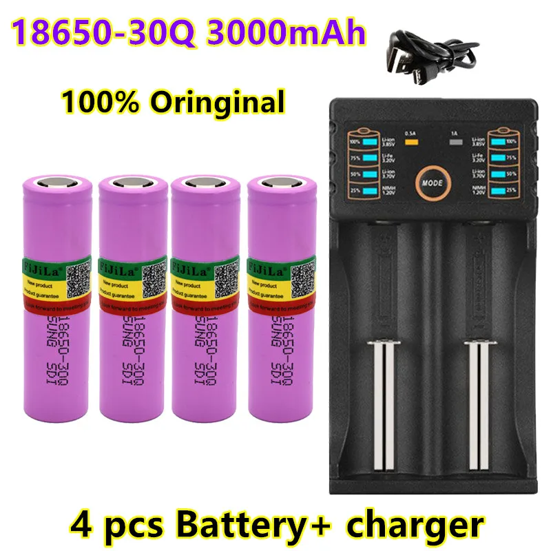 T.O.P. Batteria Ricaricabile INR18650 Li-Ion 3.7V 18x65mm - Colore Rosso, Modello 35e Per Torce E Dispositivi