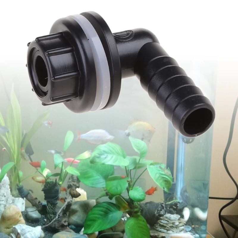 

Water for Tank Connector Elbow Adapter for Aquariums Black Plastic Quick