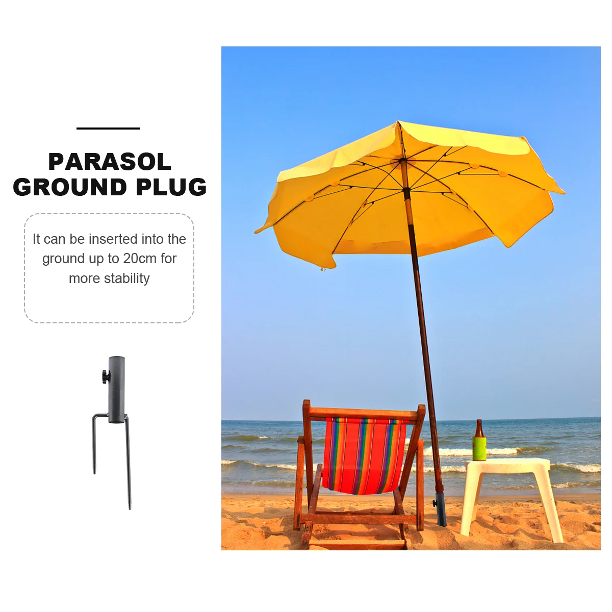 Beach Umbrella Holder Stand Outdoor Beach Umbrella Sunshade Ground For Grass Ground Tricycle Umbrella Auger Stake Anchor 3