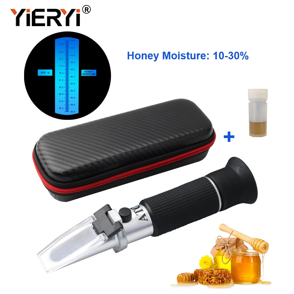 XinJiaYi Rifrattometro Per Zucchero 0-90% Brix - Misuratore Di Precisione Con ATC Per Frutta, Miele E Bevande