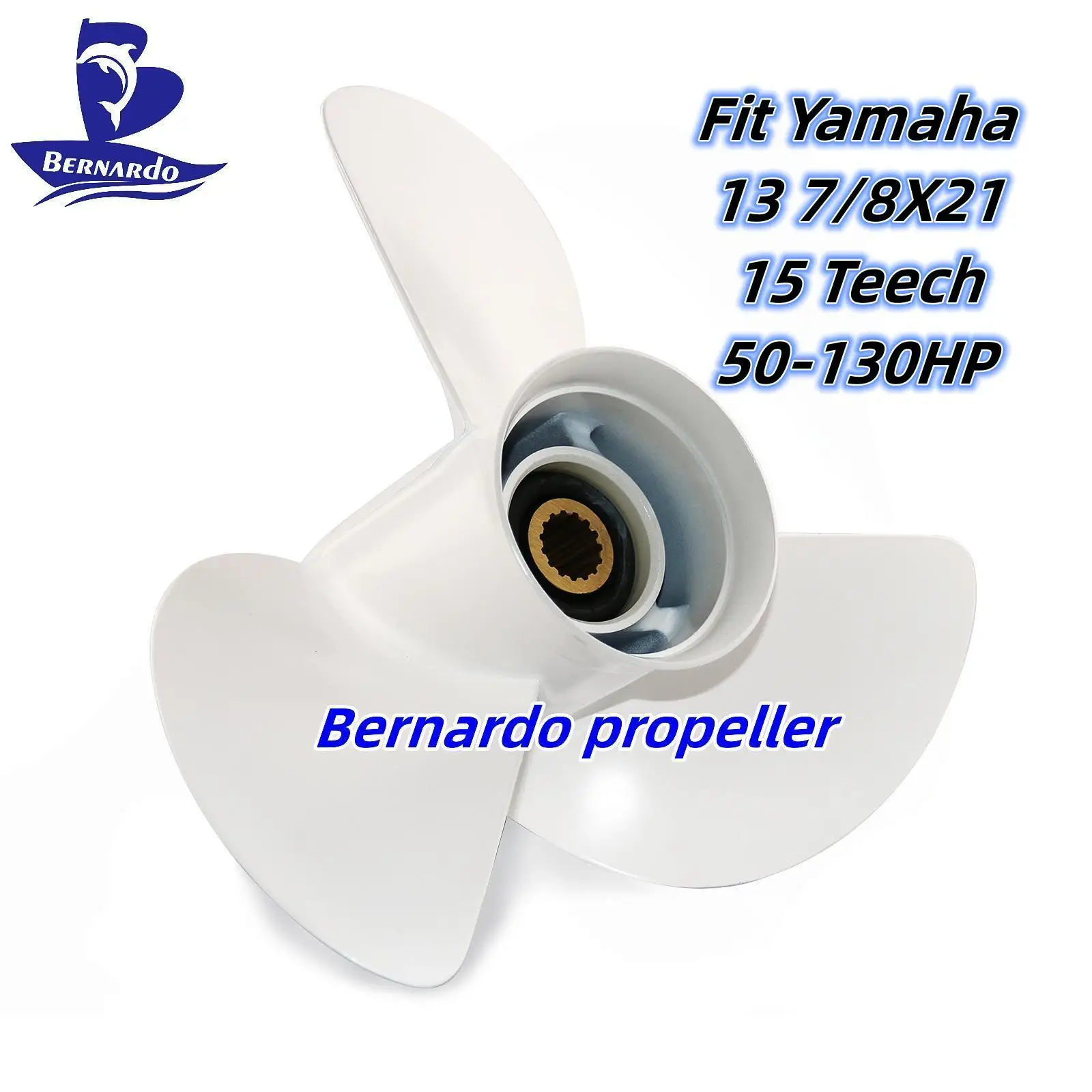 Bernardo Boat Propeller 13 7/8X21 Fit Yamaha Outboard Engine 50 60 70 80 90 100 115 130HP Aluminum Alloy 3 Blade 15 Tooth Spline бинокль konus next 2 8x21