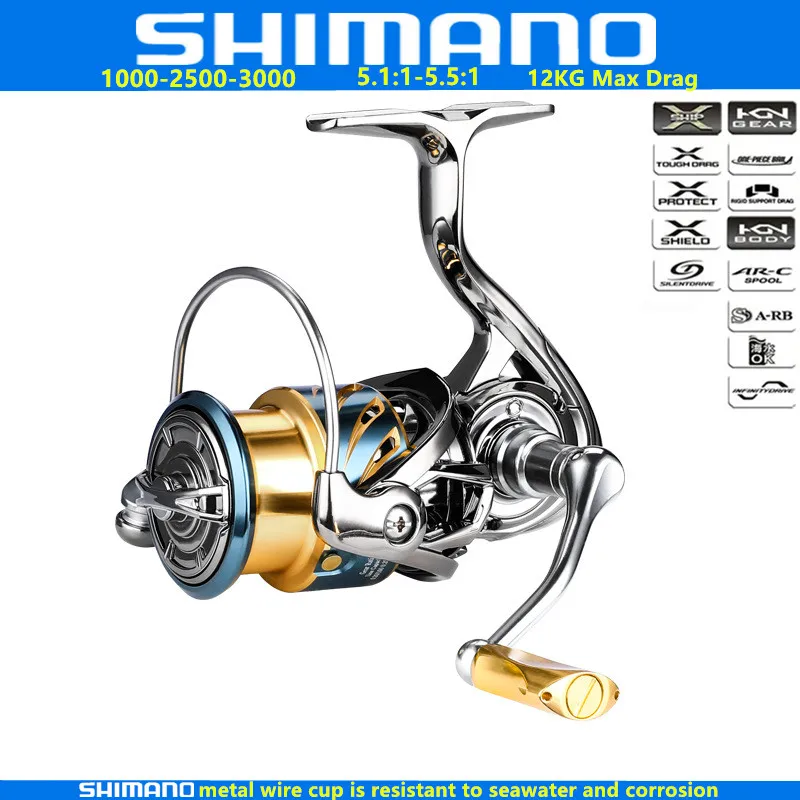 

Новинка, рыболовный барабан Shimano с металлической проволочной чашей, Максимальное сопротивление 12 кг, рыболовное колесо Jiyu Road яхай с защитой от коррозии в морской воде 1000-3000