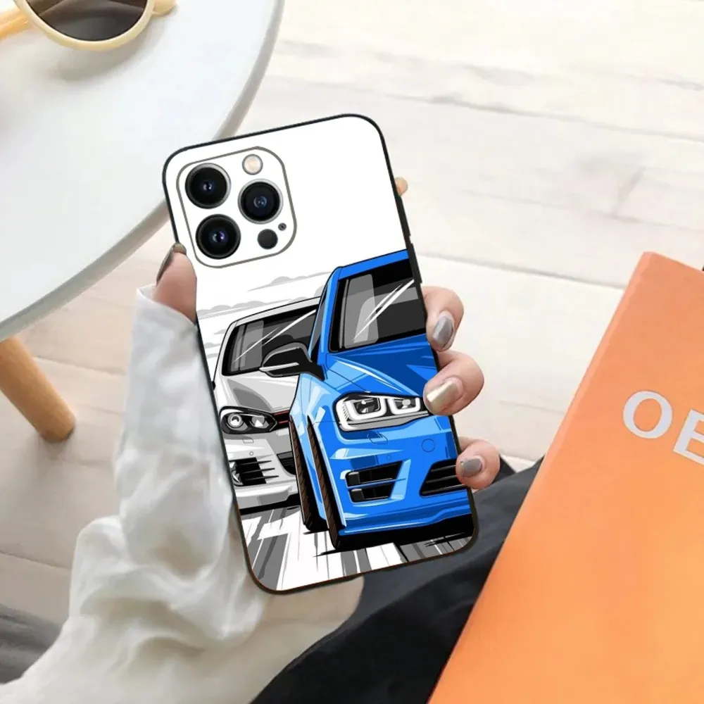 Cool V-VolkswagenES-Golf Car Phone Case For iPhone 15,14,13,12,11