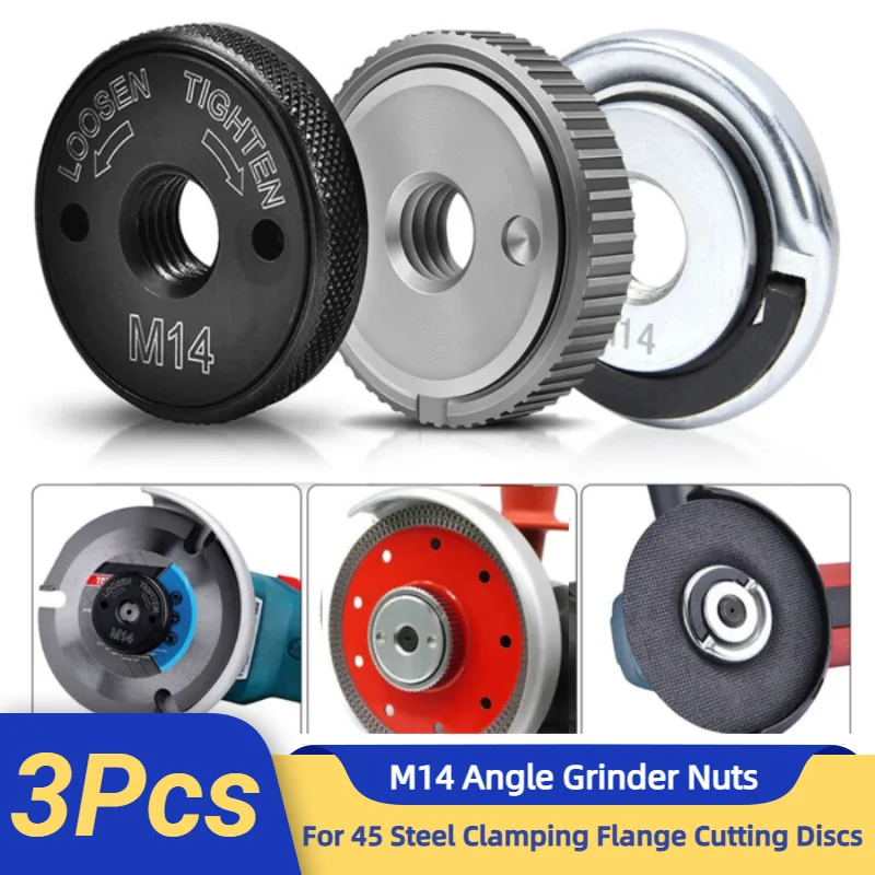 M14 Angle Grinder Locking Nut,45 Steel Clamping Flange Fixing Cutting Discs Cup Wheel Abrasive Discs For Bosch Metabo Milwaukee