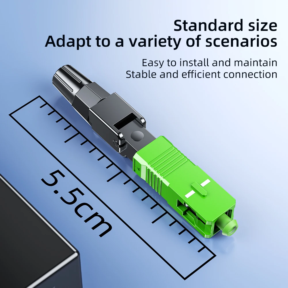 SAIVXIAN Fiber Cold Splicer Fiber Optic Connector SC-APC/SC-UPC Connector FTTH Embedded Leather Wire Quick