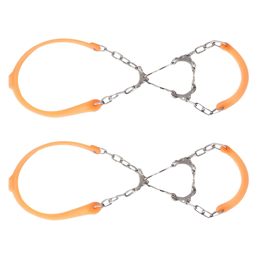 

2 Pcs Hiking Spikes Silicone Shoe Covers Chain Shoes Crampons High Tensile Mountaineering Ice Traction for