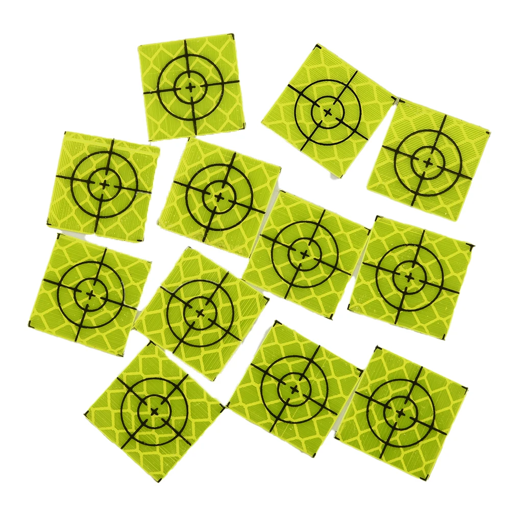 

100pcs Reflector 20/30/40/50/60mm Sheet Reflective Tape Target Total Station Retro Reflective Sheet Fluorescent Yellow-green