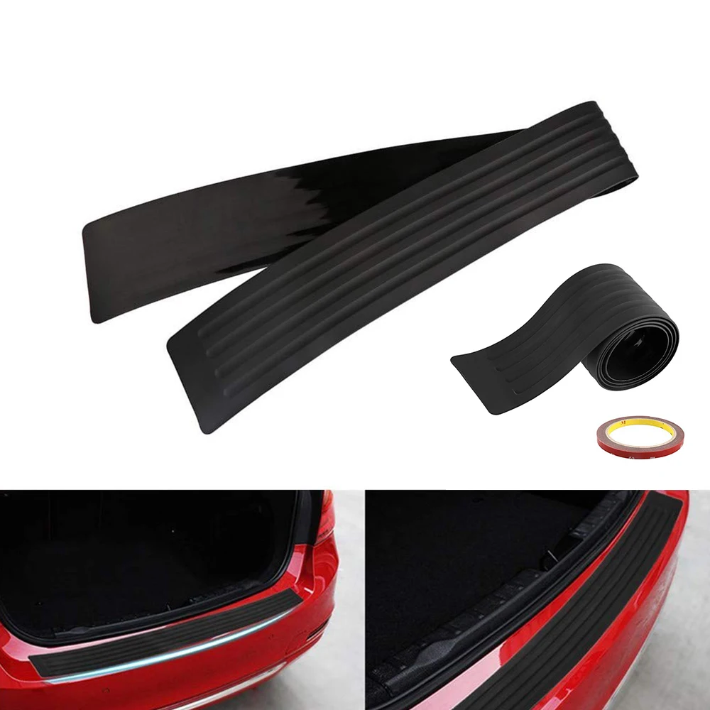 1PC New Car Rear Protection Strip Bumper Trunk Door Sill Rubber