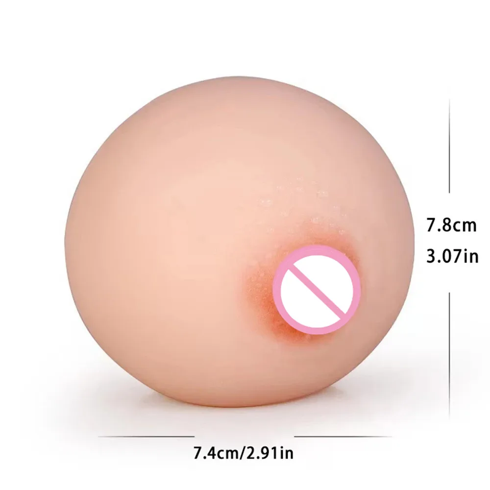 Artificial silicone breast toys men masturbator stress squeeze ball mens sex toys