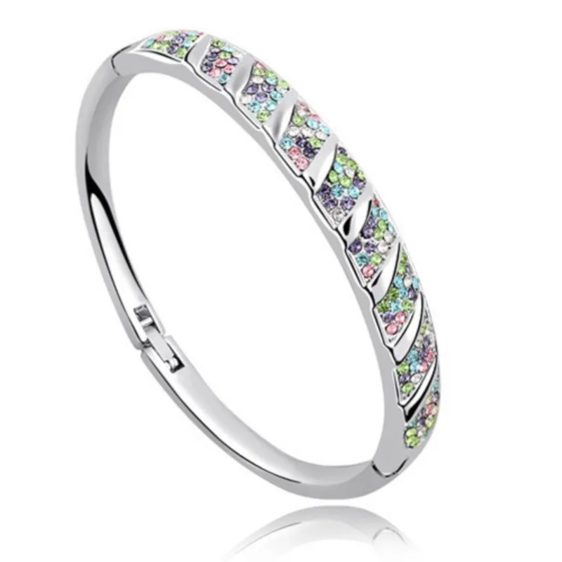 Crystal bracelet Shine rhinestone Circle Cuff bracelet Bangl crystal fashion jewelry charm girl accessories