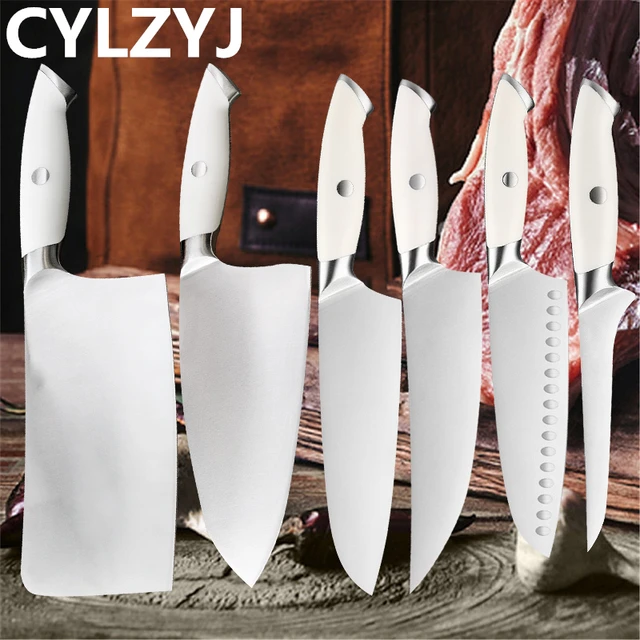 High Carbon Stainless Steel Knife Set  Set Kitchen Knives Carbon Steel -  Chef Knives - Aliexpress