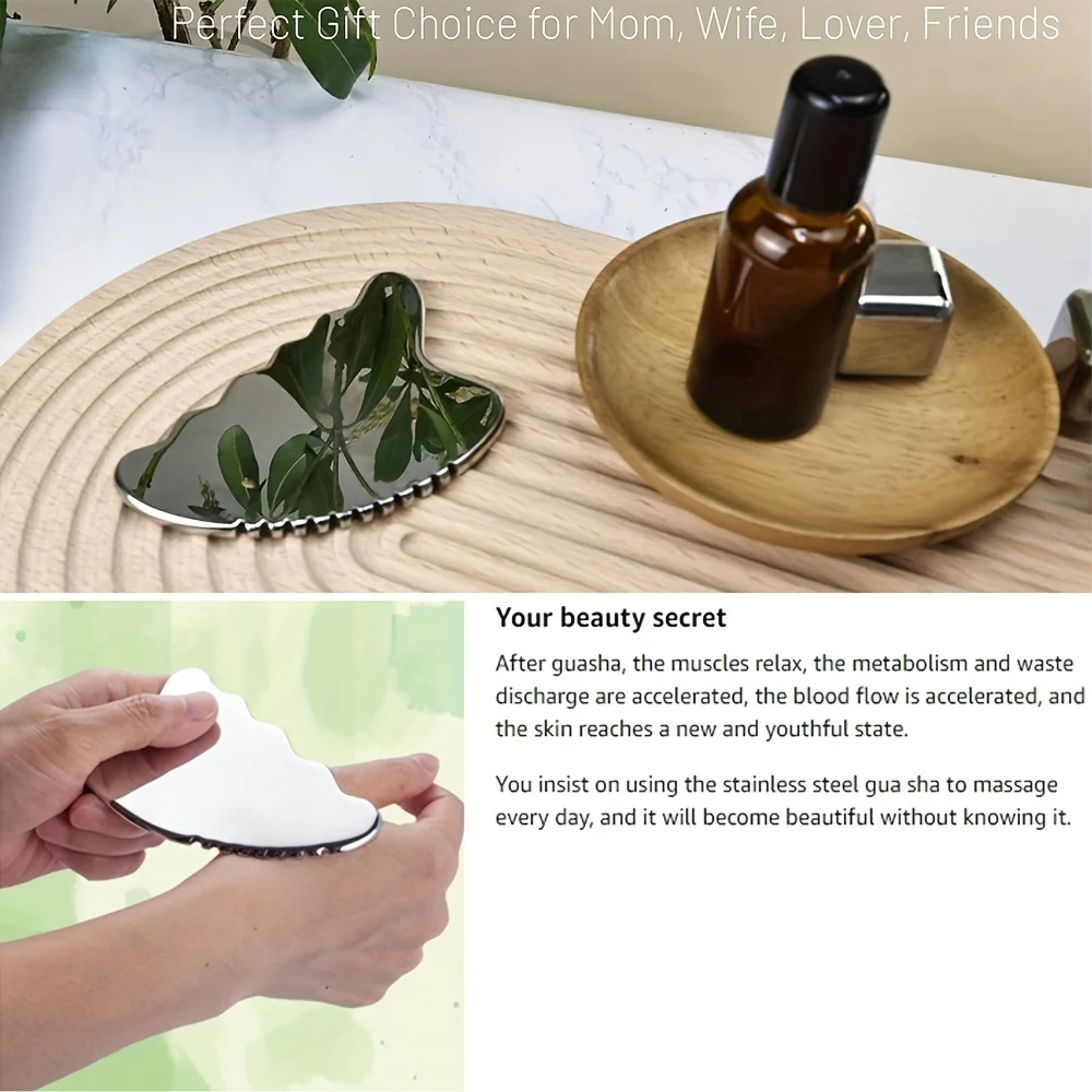 Body Gua Sha Tools Stainless Steel GuaSha Tool Manual Massage Sticks for Jawline Sculpting Whole Body Skin Care Massager