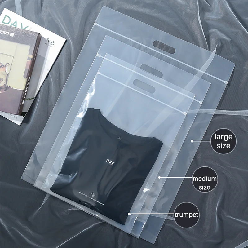 의류 투명 포장 지퍼 가방, PE 자체 접착 지퍼 티셔츠 선물 가방, 의류 가방, 맞춤 로고, 50 개