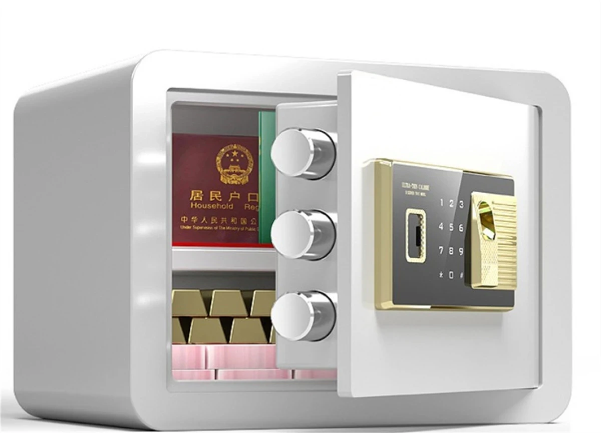 

Safe Box Mechanical Safe Household Mini All-steel Office Safe Deposit Box with Fingerprint Password