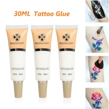 1/2 pz Gel Glitter Bianco per Tatuaggi 30ml/flacone per Pitture Corporee, Tatuaggi Temporanei, Body Art, Forniture per Tatuaggi Monouso