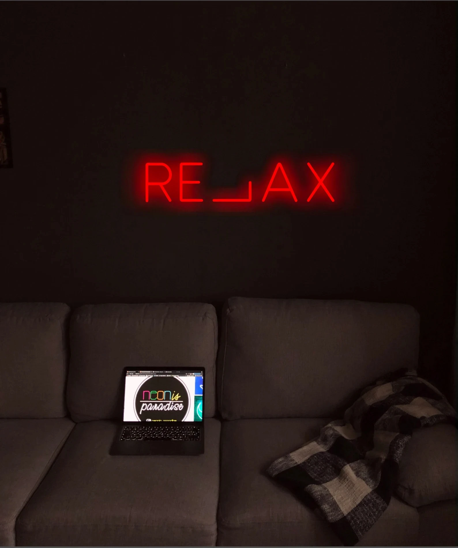 

Relax Neon Sign USB Powered for Room Decor, LED Neon Light Dimmable Night Light for Bar Man Cave Wall Art Home Decor