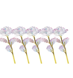 24K Gold Foil Rose: Eternal Valentine's, Mother's Day & Birthday Gift, Elegant Wedding Decor (5PCS)