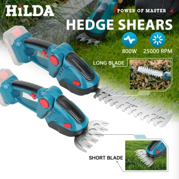 2 IN1 Electric Hedge Trimmer Cordless Handheld Weeding Pruning Shear Shrub Mower Garden Tool For Makita 18V Battery