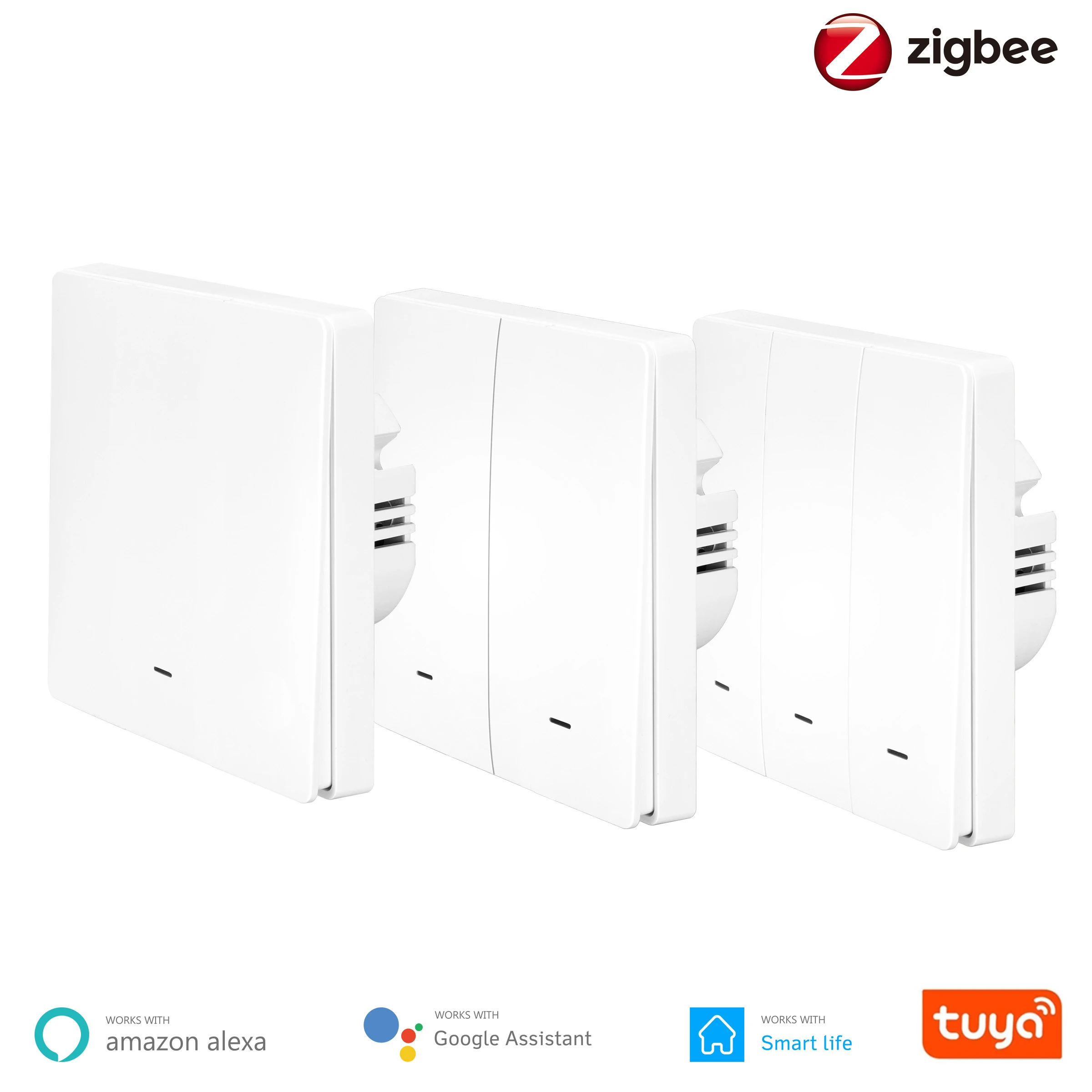 Zigbee 3.0 Interruttore Tuya Smart Light Interruttori A Pulsante A Parete Telecomando Wireless Smart Home Light Tuya Zigbee Per Alexa Google