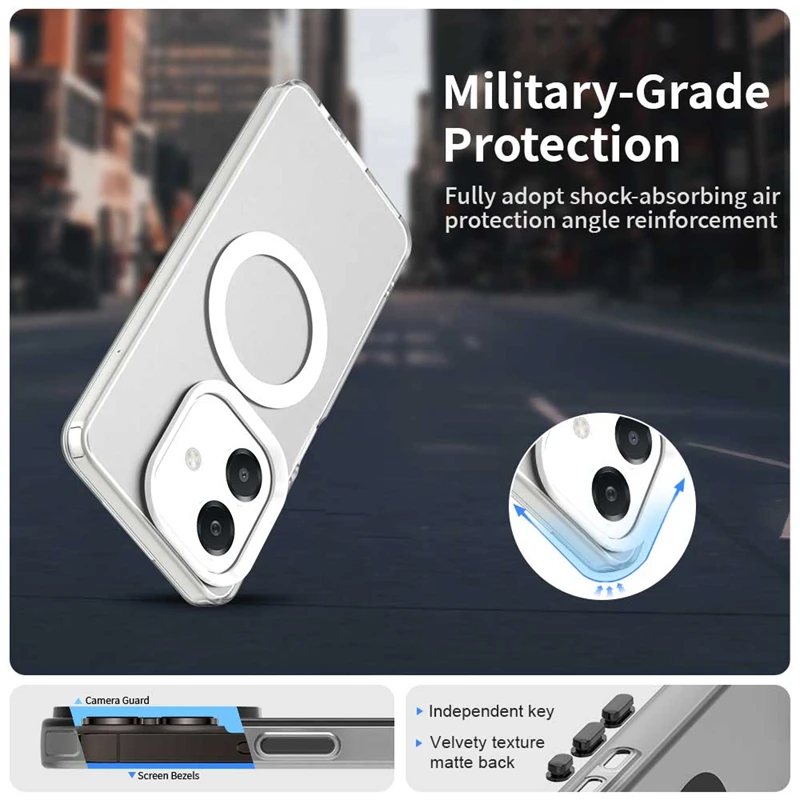 Enhanced OPPO A40 Case: Transparent Armor with Wireless Charging & Magnetic Grip