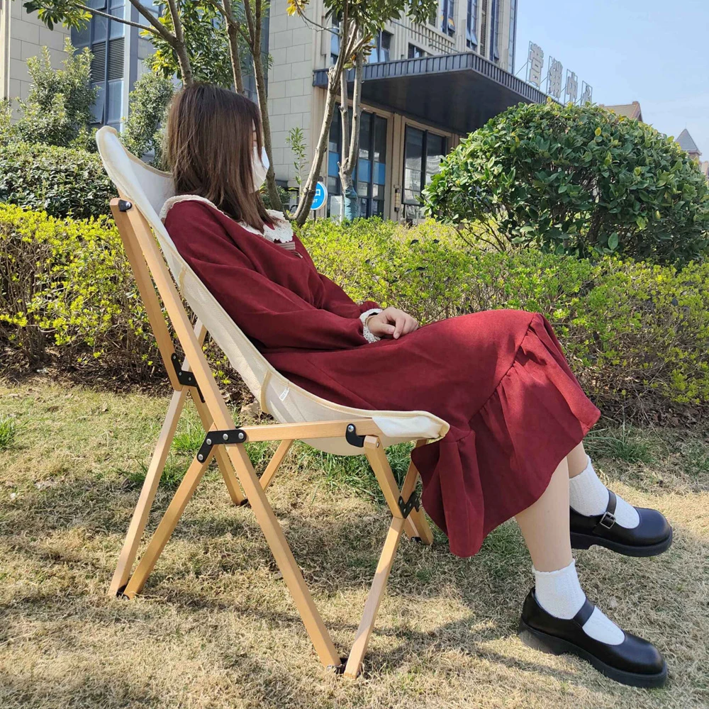 Silla de Camping portátil ultraligera para playa, asiento plegable de mariposa, carga de 150KG, de aluminio de alta calidad, para Picnic y jardín al aire libre| | -