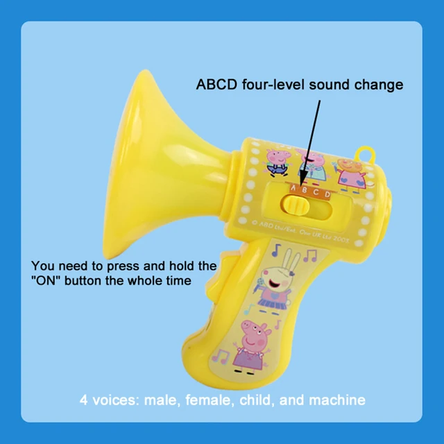 Peppa Pig Children Handheld Loudspeaker Fun Voice Changing Amplifier Theme Party Educational Toys Musical Instruments Kids Gifts 4