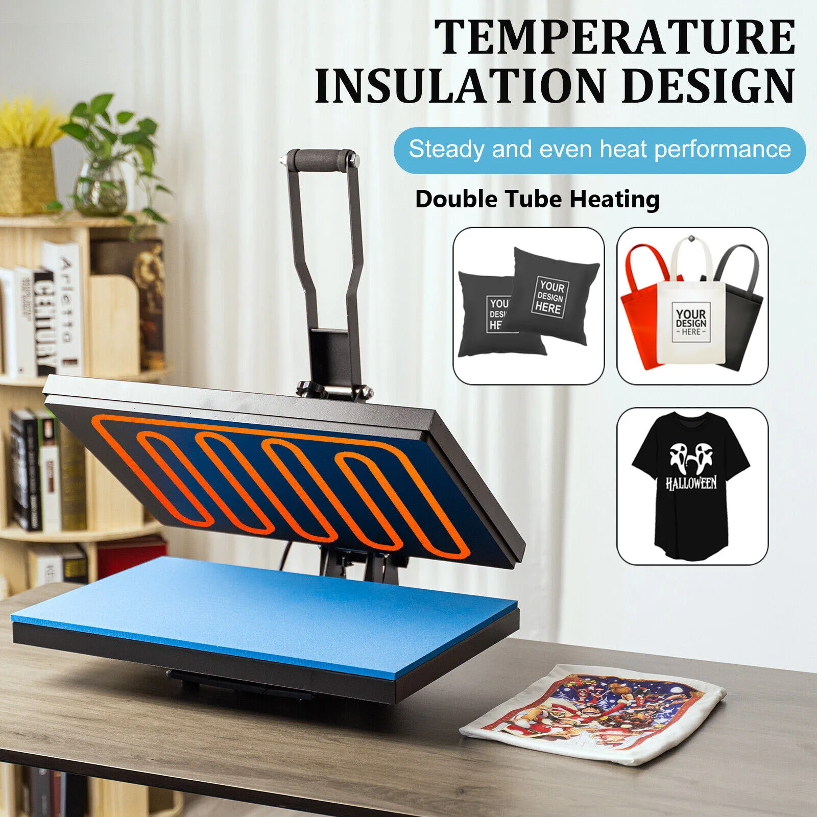 Digital Clamshell Heat Press Machine for T-Shirts