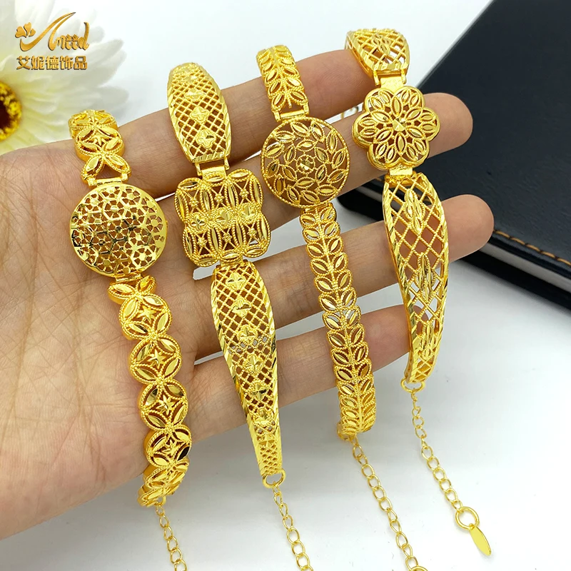Gold Plated Simple Gold Chain Bracelet Designs Female Bracelet