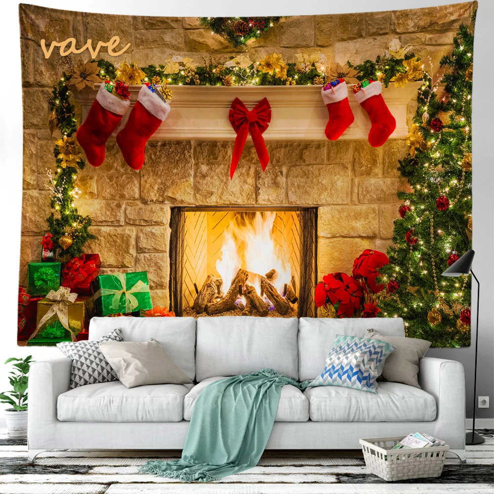 Description Picture 6 of itemChristmas Tree Decoration Tapestry, Wall Hanging, Boho Hippie Cloth Fabric, Large Aesthetic Decorative, Home Room Decor