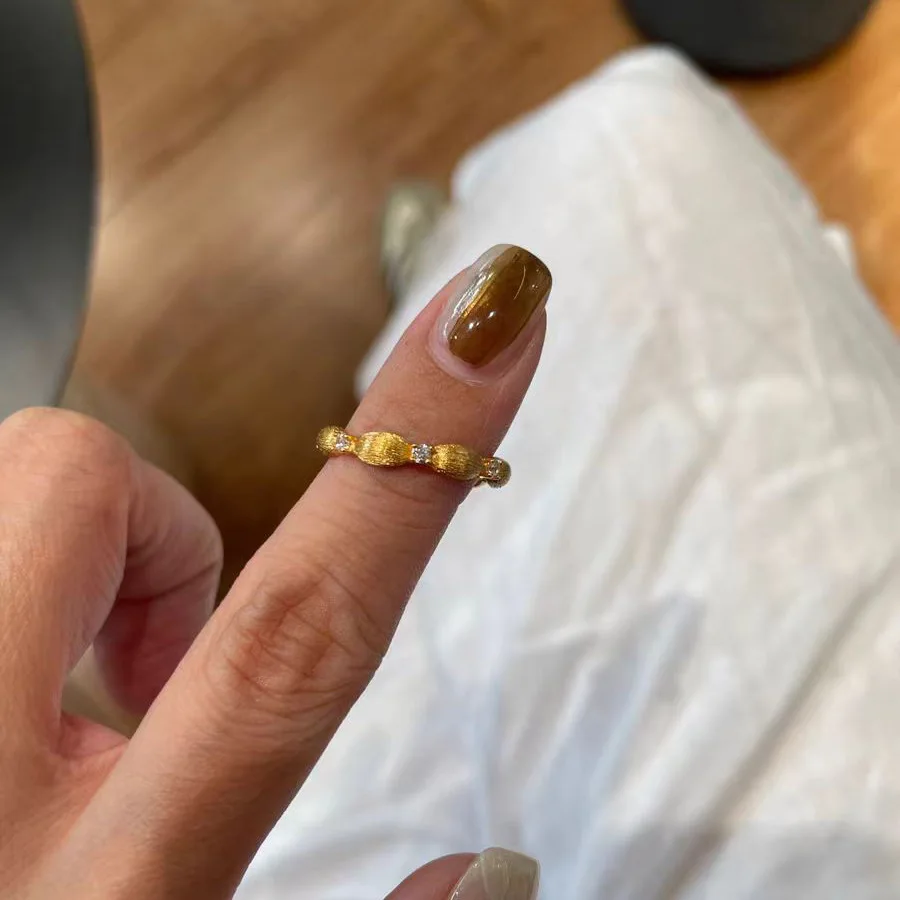 Foydjew مجوهرات إيطالية ريترو تصميم هندسي خواتم فض...